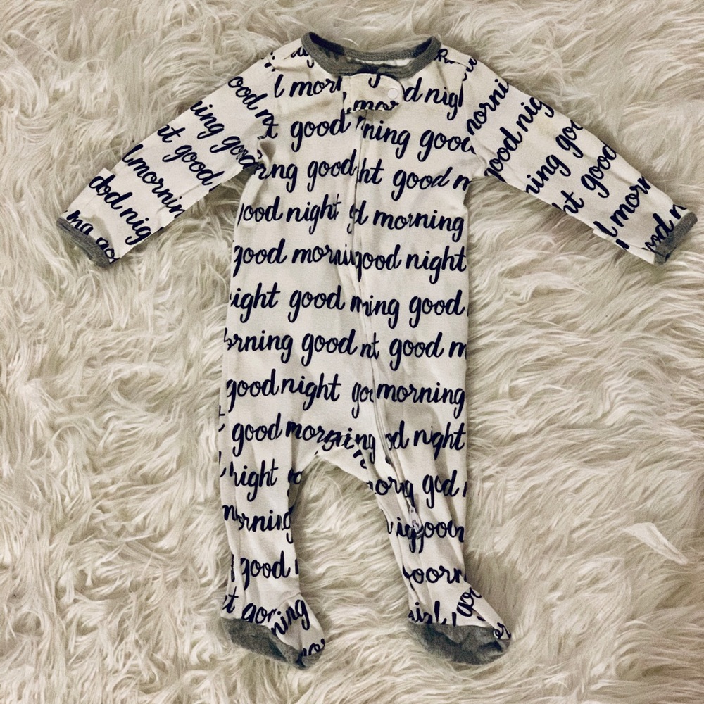 B&W Zip-Front One-Piece size 0-3months